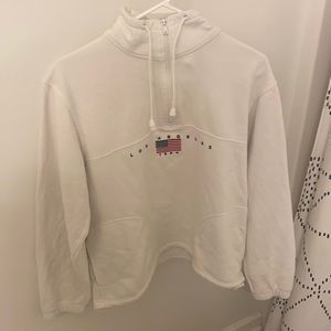 PACSUN white Los Angles quarter zip